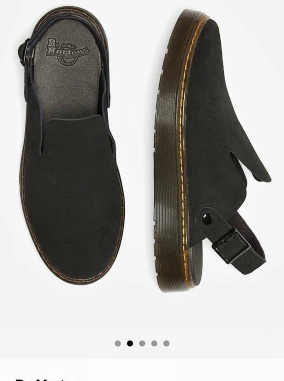Dr. Martens Carlson Convertible Slingback Mule soft suede